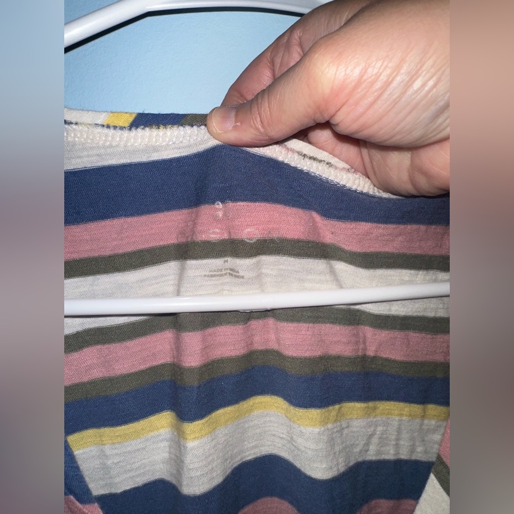 Caslon Stripe Sleeveless TankTop Size Medium - Picture 4 of 5
